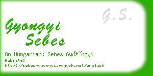 gyongyi sebes business card